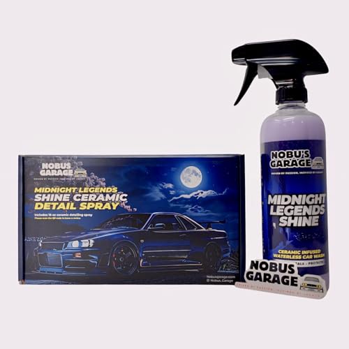 Nobu’s Garage Ceramic Car Detail Spray for Professional Auto Detailing, 16 oz Bottle, Quick Spray-On Detailer and Maintenance Coating, Waterless Wash for Paint, Glass, Chrome, and Plastic